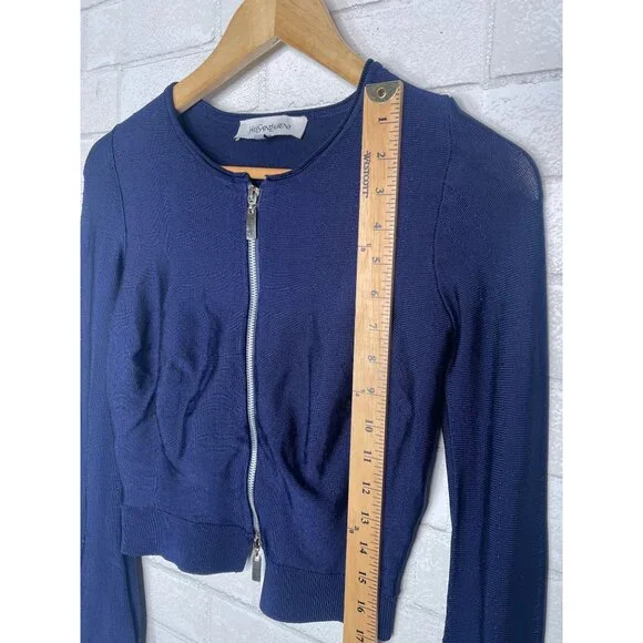 Yves Saint Laurent Navy Blue Blouse